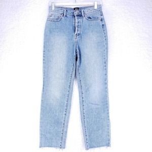 Urban Outfitters BDG Button Fly Jeans Womens Size 26 Slim Straight Raw Hem Pants